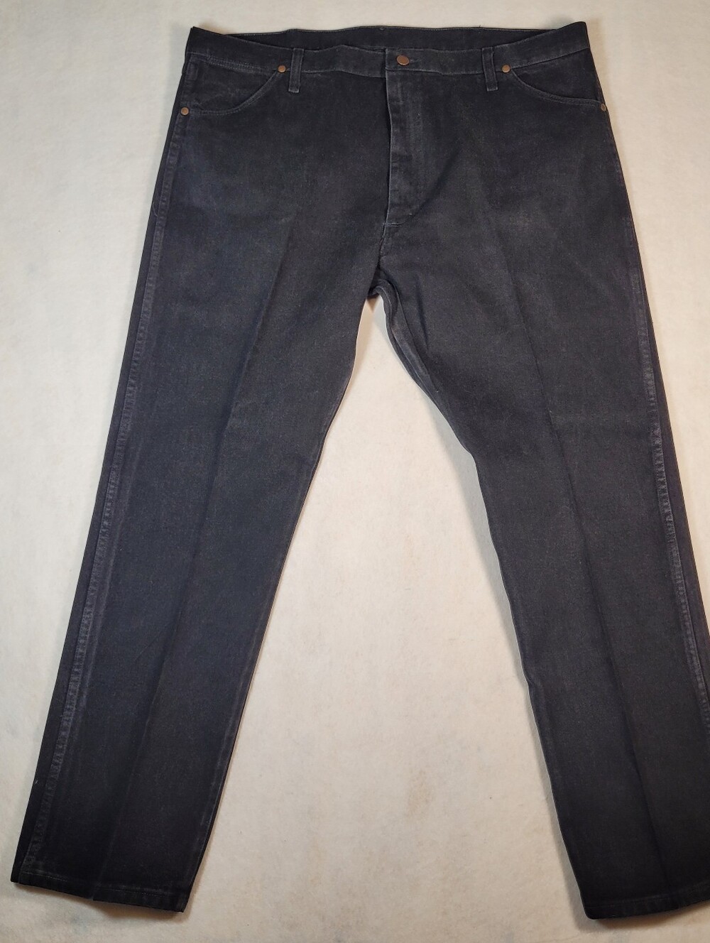 Vintage Wrangler 13MWZWK Cowboy Cut Mens Black Jeans Made in USA Sz 42x32
